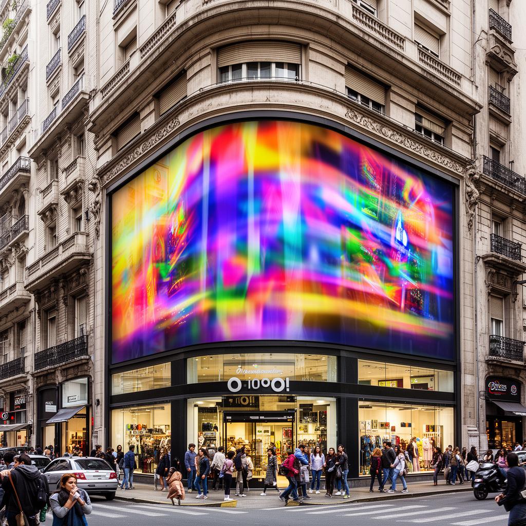Gigantografía en vidriera y fachada de local comercial