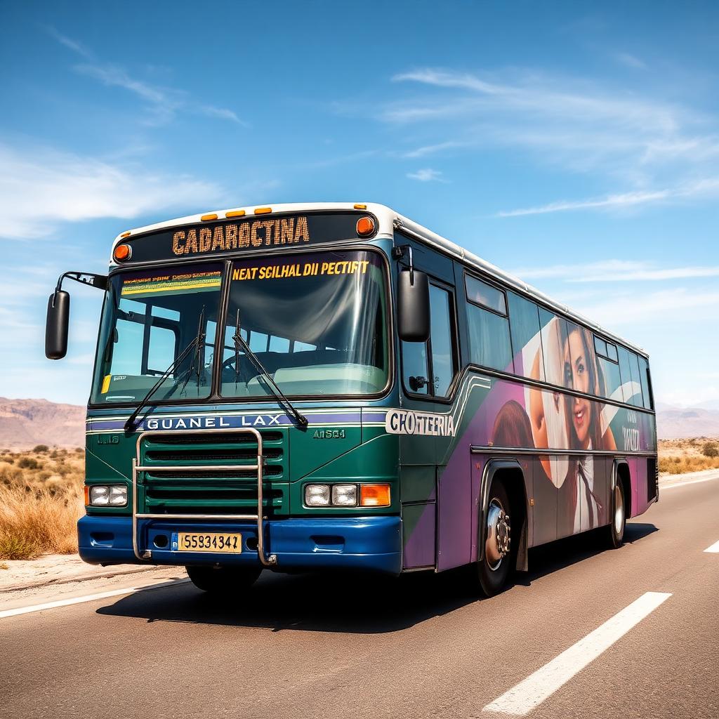 Bus de larga distancia ploteado con publicidad full color en ruta