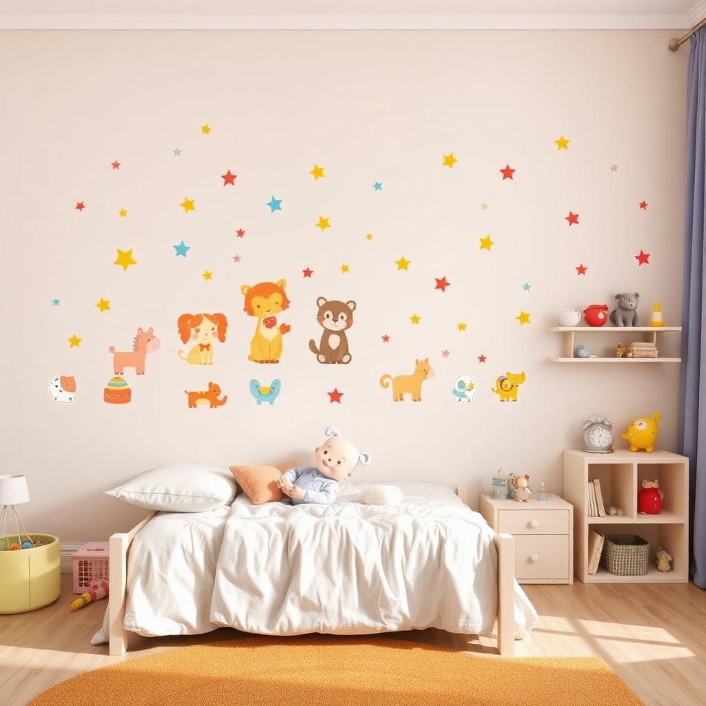 Vinilos decorativos infantiles en habitación de chicos