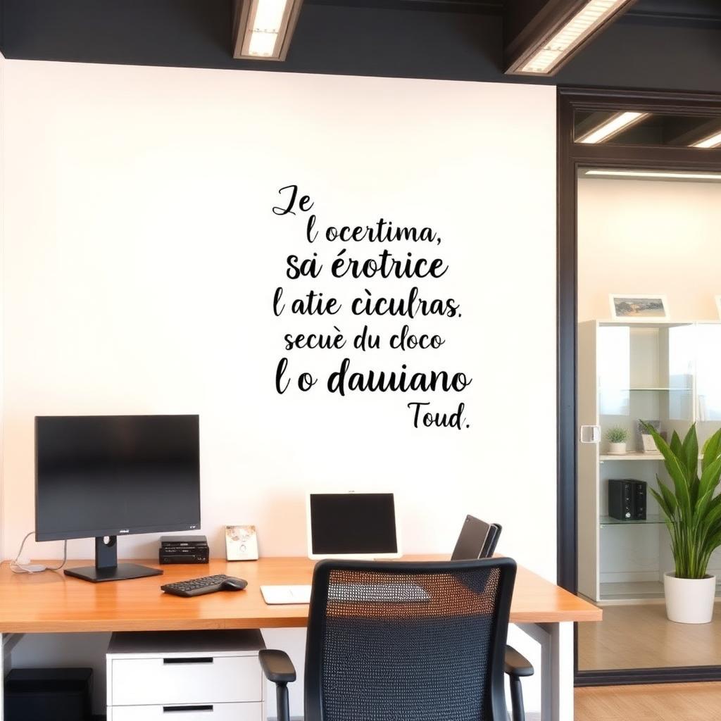 Diseño gráfico aplicado en oficina moderna